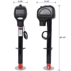 English Elm 3500lbs Electric Tongue Jack 12v Motorized Rv Trailer Lift with Waterproof Cover W465P252538