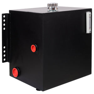 English Elm 25 Gallon Heavy Duty Steel Hydraulic Reservoir Vertical Mount with Temp Gauge Sight Glass W465P252539