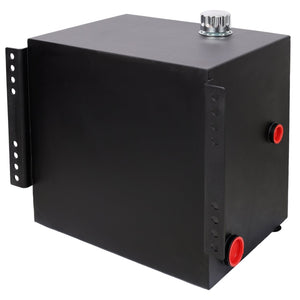 English Elm 25 Gallon Heavy Duty Steel Hydraulic Reservoir Vertical Mount with Temp Gauge Sight Glass W465P252539