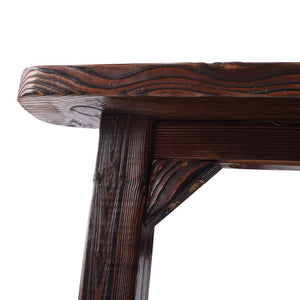 English Elm Wooden High Back Fir Porch Rocker with Wide Contoured Seat for Indoor Outdoor Use Brown W465P255393