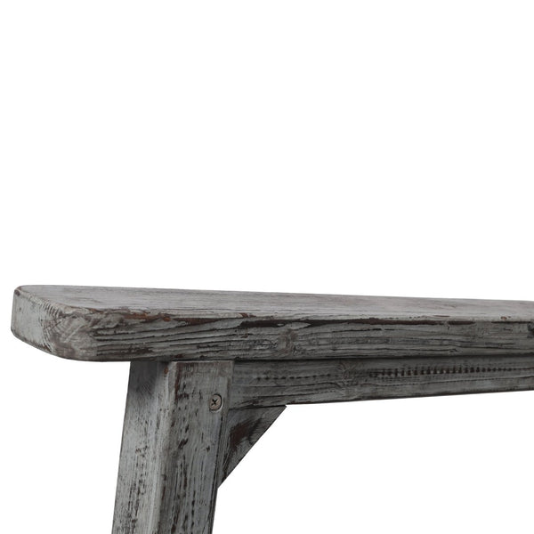 English Elm Wooden High Back Fir Porch Rocker with Wide Contoured Seat for Indoor Outdoor Use Light Gray W465P255394