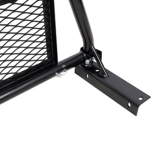 English Elm Pickup Truck Headache Rack Adjustable Steel Mesh Cab Window Guard Matte Black W465P262031