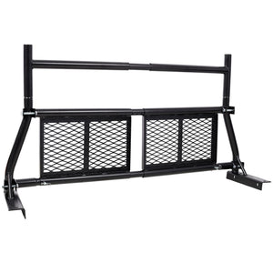 English Elm Pickup Truck Headache Rack Adjustable Steel Mesh Cab Window Guard Matte Black W465P262031