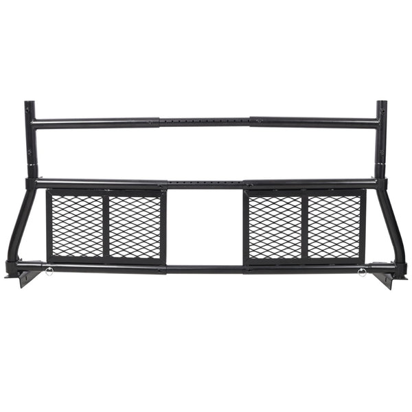 English Elm Pickup Truck Headache Rack Adjustable Steel Mesh Cab Window Guard Matte Black W465P262031