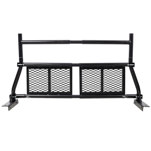 English Elm Pickup Truck Headache Rack Adjustable Steel Mesh Cab Window Guard Matte Black W465P262031