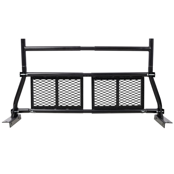 English Elm Pickup Truck Headache Rack Adjustable Steel Mesh Cab Window Guard Matte Black W465P262031
