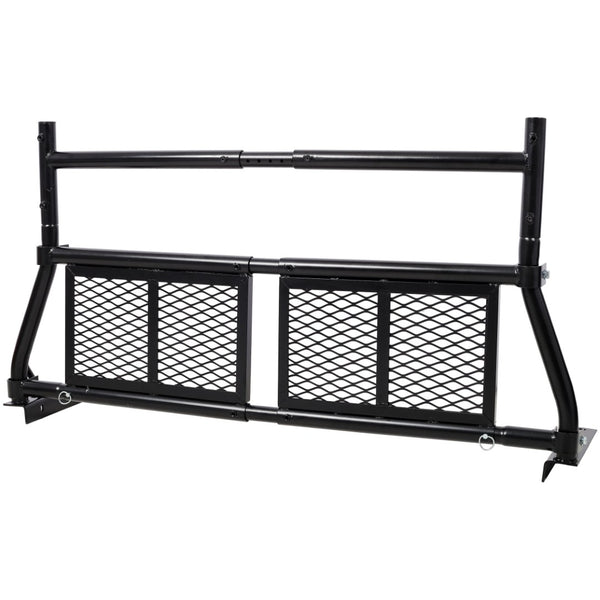 English Elm Pickup Truck Headache Rack Adjustable Steel Mesh Cab Window Guard Matte Black W465P262031