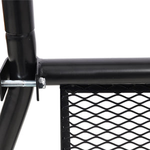 English Elm Pickup Truck Headache Rack Adjustable Steel Mesh Cab Window Guard Matte Black W465P262031