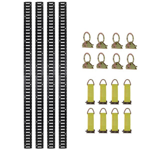 English Elm 8ft E Track Rail Kit 4 Pack Steel Cargo Tie Down System for Trailers Vans Garages W465P262569