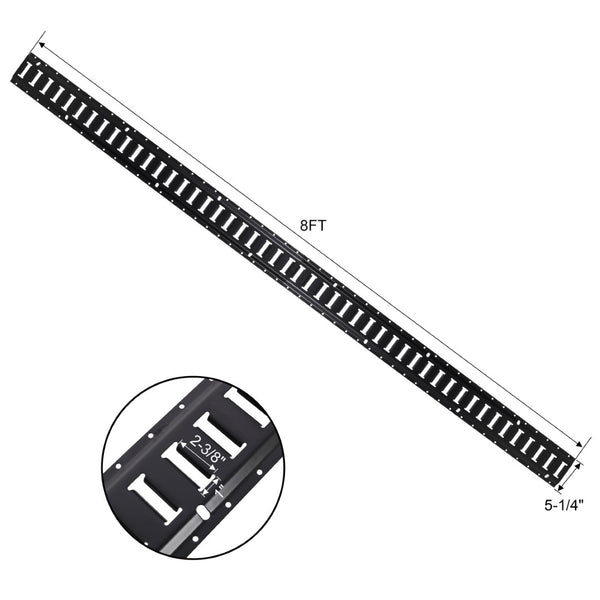 English Elm 8ft E Track Rail Kit 4 Pack Steel Cargo Tie Down System for Trailers Vans Garages W465P262569