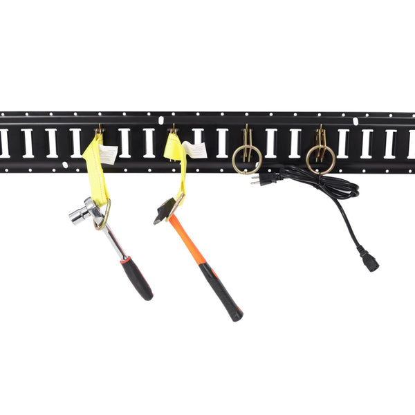 English Elm 8ft E Track Rail Kit 4 Pack Steel Cargo Tie Down System for Trailers Vans Garages W465P262569