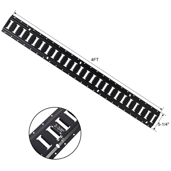 English Elm 4ft Steel E Track Rail System 8 Pack Heavy Duty Cargo Control for Vans Trailers Garages W465P262570