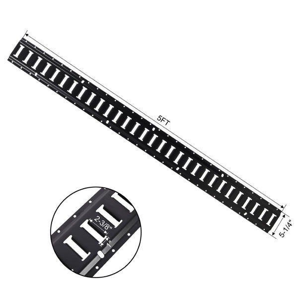English Elm 12pcs E Track Cargo Rail Kit with Ratchet Straps Steel Anchors for Vans Trucks Trailers W465P262573