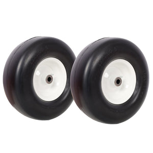 English Elm 2pcs Flat Free Polyurethane Foam Lawn Mower Tires 13x5x6 Zero Turn Ready W465P266297