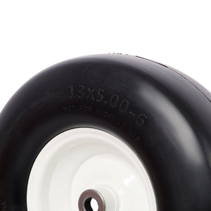 English Elm 2pcs Flat Free Polyurethane Foam Lawn Mower Tires 13x5x6 Zero Turn Ready W465P266297