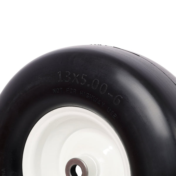 English Elm 2pcs Flat Free Polyurethane Foam Lawn Mower Tires 13x5x6 Zero Turn Ready W465P266297