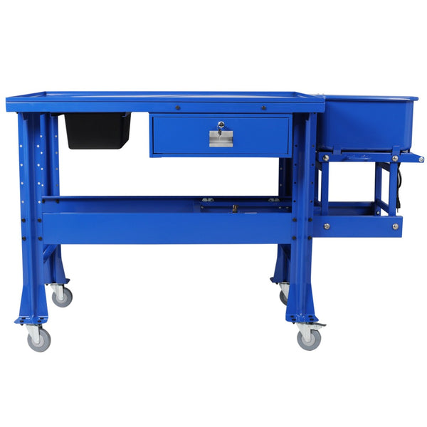 English Elm Premium Steel Mobile Parts Washer Worktable with 3.5 Gallon Basin and Storage Drawer W465P266867