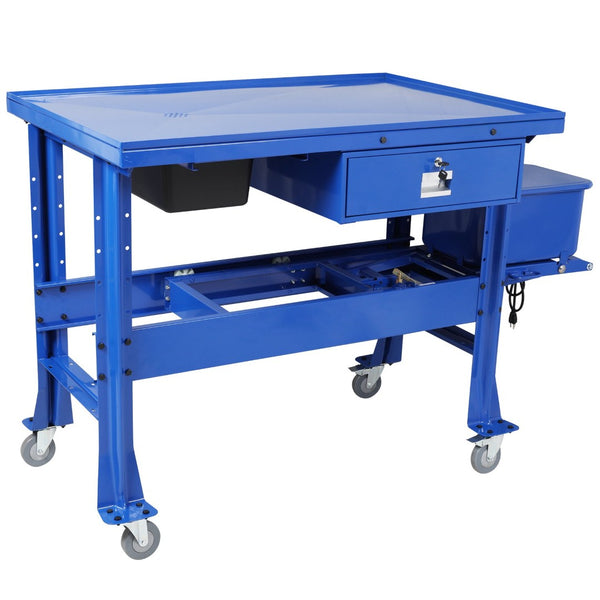 English Elm Premium Steel Mobile Parts Washer Worktable with 3.5 Gallon Basin and Storage Drawer W465P266867
