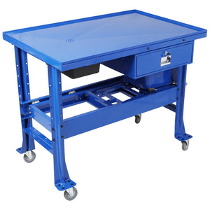 English Elm Premium Steel Mobile Parts Washer Worktable with 3.5 Gallon Basin and Storage Drawer W465P266867