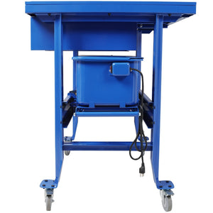 English Elm Premium Steel Mobile Parts Washer Worktable with 3.5 Gallon Basin and Storage Drawer W465P266867