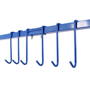 English Elm Adjustable Steel Rolling Paint Rack with 6 Hooks for Auto Body Shop Drying Work W465P266869