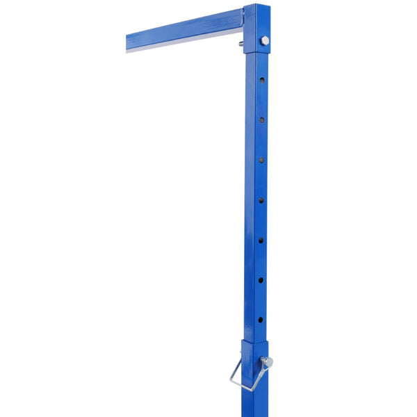 English Elm Adjustable Steel Rolling Paint Rack with 6 Hooks for Auto Body Shop Drying Work W465P266869