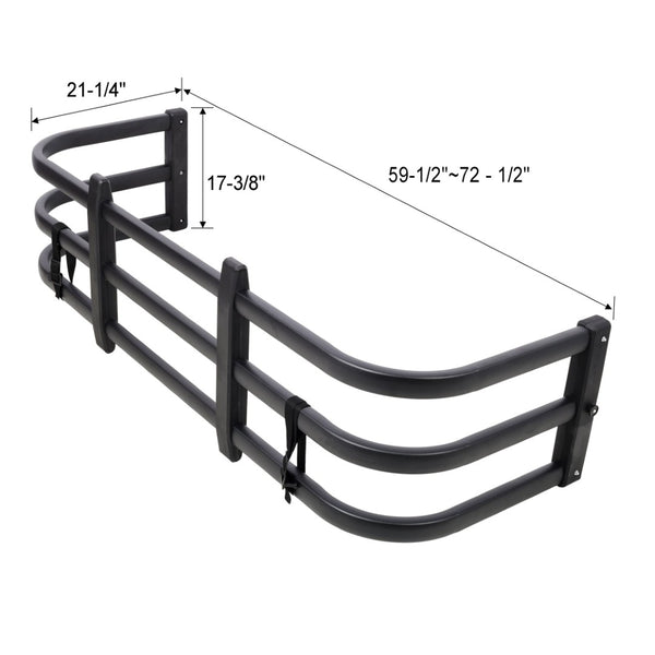 English Elm Truck Bed Extender Aluminum Retractable Flip Design for Hauling Oversized Loads W465P269010