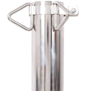 English Elm 8Ft Stainless Steel Shade Sail Pole with Base Plate for Patio Garden Yard Use W465P272032