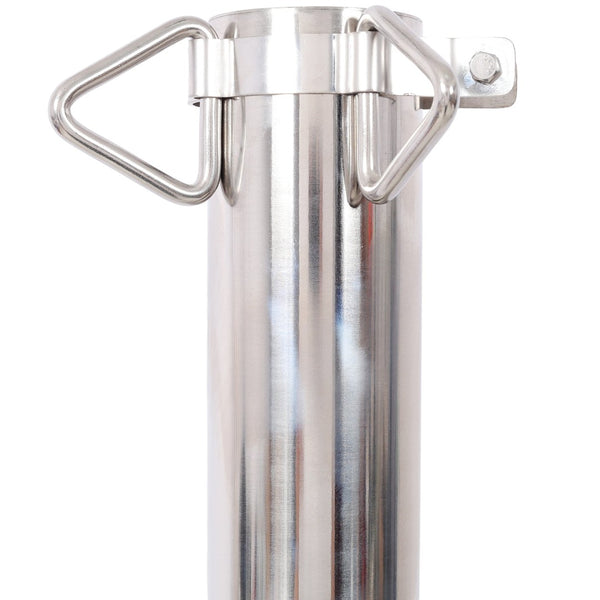 English Elm 8Ft Stainless Steel Shade Sail Pole with Base Plate for Patio Garden Yard Use W465P272032