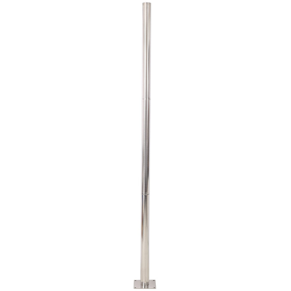 English Elm 8Ft Stainless Steel Shade Sail Pole with Base Plate for Patio Garden Yard Use W465P272032