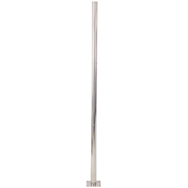 English Elm 8Ft Stainless Steel Shade Sail Pole with Base Plate for Patio Garden Yard Use W465P272032