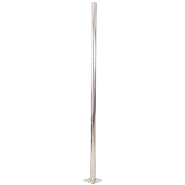 English Elm 8Ft Stainless Steel Shade Sail Pole with Base Plate for Patio Garden Yard Use W465P272032