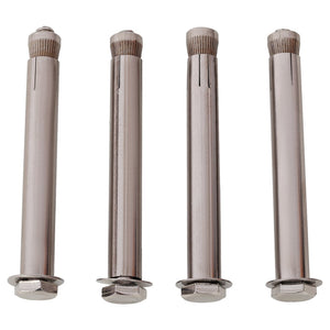 English Elm 8Ft Stainless Steel Shade Sail Pole with Base Plate for Patio Garden Yard Use W465P272032