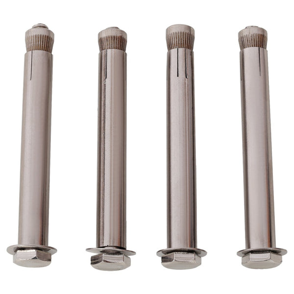 English Elm 8Ft Stainless Steel Shade Sail Pole with Base Plate for Patio Garden Yard Use W465P272032
