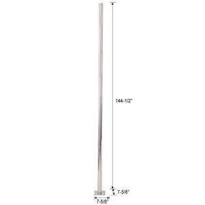 English Elm 12Ft Stainless Steel Shade Sail Pole with Base Plate for Outdoor Patio Garden Use W465P272035