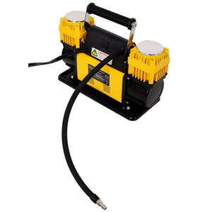 English Elm 12V Dual Cylinder Portable Air Compressor 150 PSI Fast Tire Inflator for Trucks RVs W465P272037