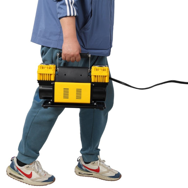 English Elm 12V Dual Cylinder Portable Air Compressor 150 PSI Fast Tire Inflator for Trucks RVs W465P272037