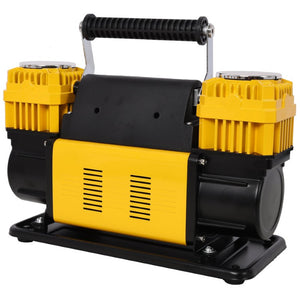 English Elm 12V Dual Cylinder Portable Air Compressor 150 PSI Fast Tire Inflator for Trucks RVs W465P272037