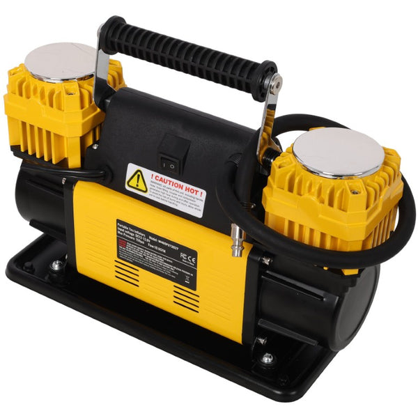 English Elm 12V Dual Cylinder Portable Air Compressor 150 PSI Fast Tire Inflator for Trucks RVs W465P272037