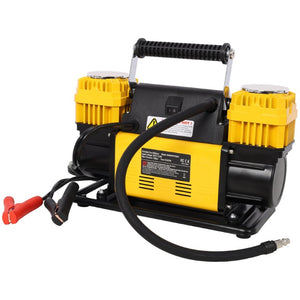 English Elm 12V Dual Cylinder Portable Air Compressor 150 PSI Fast Tire Inflator for Trucks RVs W465P272037