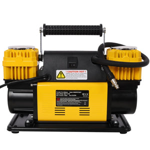 English Elm 12V Dual Cylinder Portable Air Compressor 150 PSI Fast Tire Inflator for Trucks RVs W465P272037