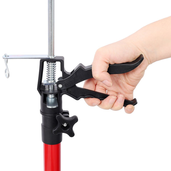 English Elm 4 Pack Heavy Duty Steel Adjustable Support Poles for Cabinet Drywall Solo Install Black+Red W465P279902