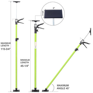 English Elm 4 Pack Heavy Duty Steel Adjustable Support Poles for Cabinet Drywall Solo Install Black+Green W465P279905