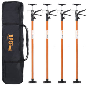 English Elm 4 Pack Heavy Duty Steel Adjustable Support Poles for Cabinet Drywall Solo Install Black+Brown W465P279909