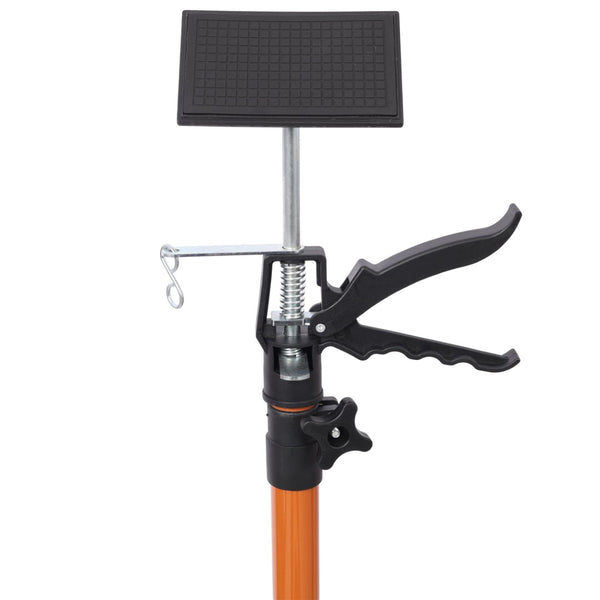 English Elm 4 Pack Heavy Duty Steel Adjustable Support Poles for Cabinet Drywall Solo Install Black+Brown W465P279909