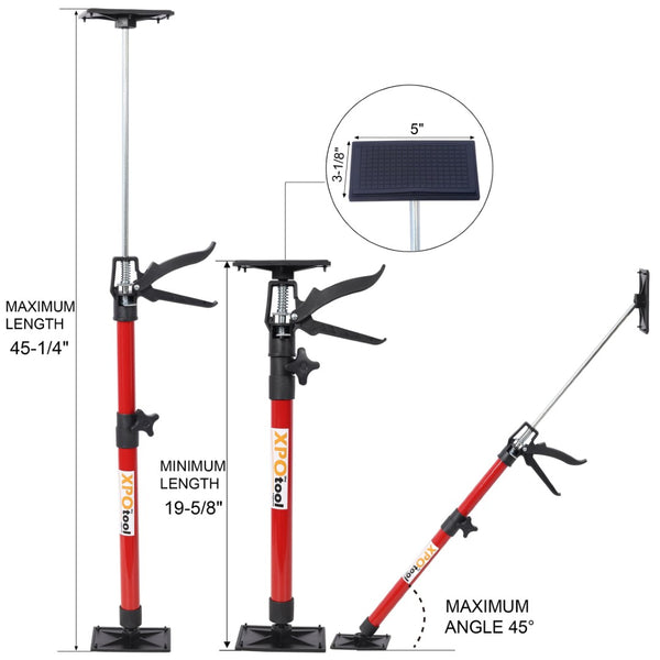 English Elm 4 Pack Heavy Duty Steel Adjustable Support Poles for Cabinet Drywall Solo Install W465P283001