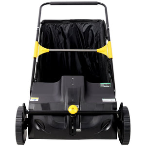 English Elm Hand Push Lawn Sweeper 21 Inch Four Brush Yard Cleaner with 3.5 Cu Ft Hopper W465P283143