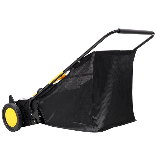 English Elm Hand Push Lawn Sweeper 21 Inch Four Brush Yard Cleaner with 3.5 Cu Ft Hopper W465P283143