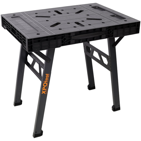 English Elm Foldable Workbench with 1650lb Capacity Quick Setup Garage Workshop Portable Station W465P304916