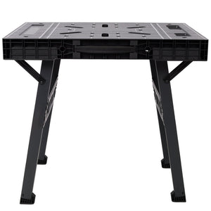 English Elm Foldable Workbench with 1650lb Capacity Quick Setup Garage Workshop Portable Station W465P304916